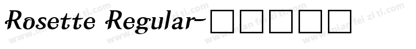 Rosette Regular字体转换